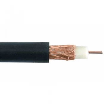 Image of Zexum Black Single 0.65mm Copper RG59 CCTV Coax Cable With Solid PE and CCA Braid - 50 Meter