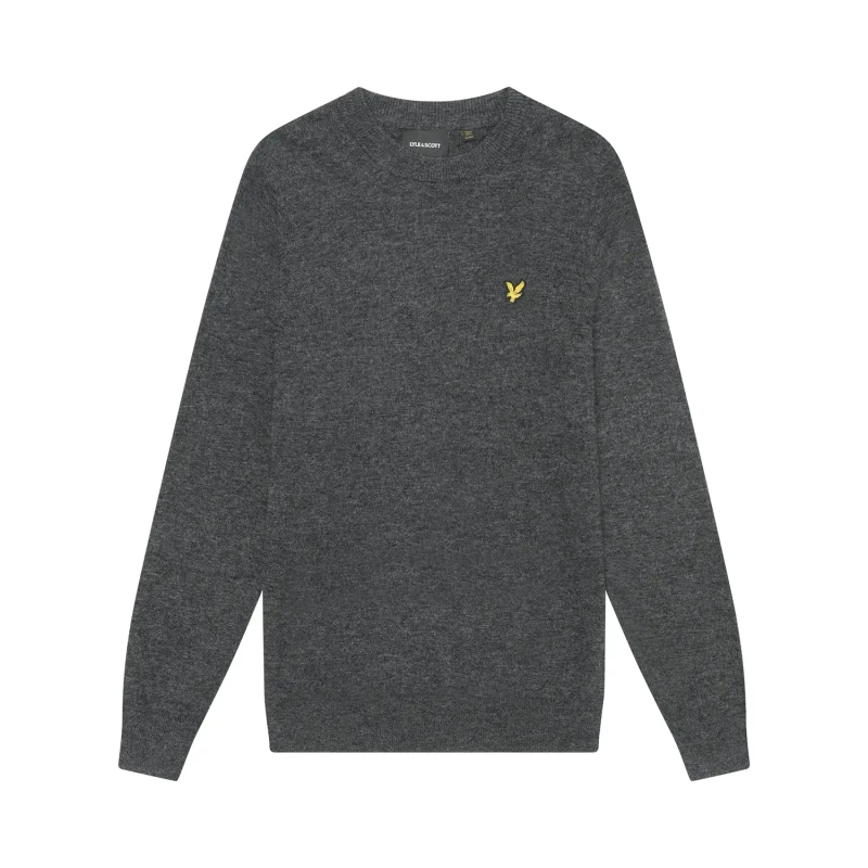 Image of Lyle & Scott Wool jumper with round neck Lyle & Scott Blend Noir Male M