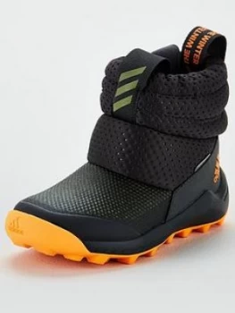 Image of Adidas Childrens Rapidasnow Snow Boots - Grey/Orange