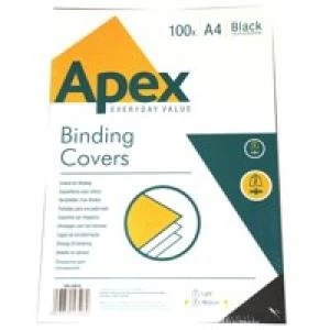 Image of Fellowes Apex Leatherboard Cover Black A4 6501001