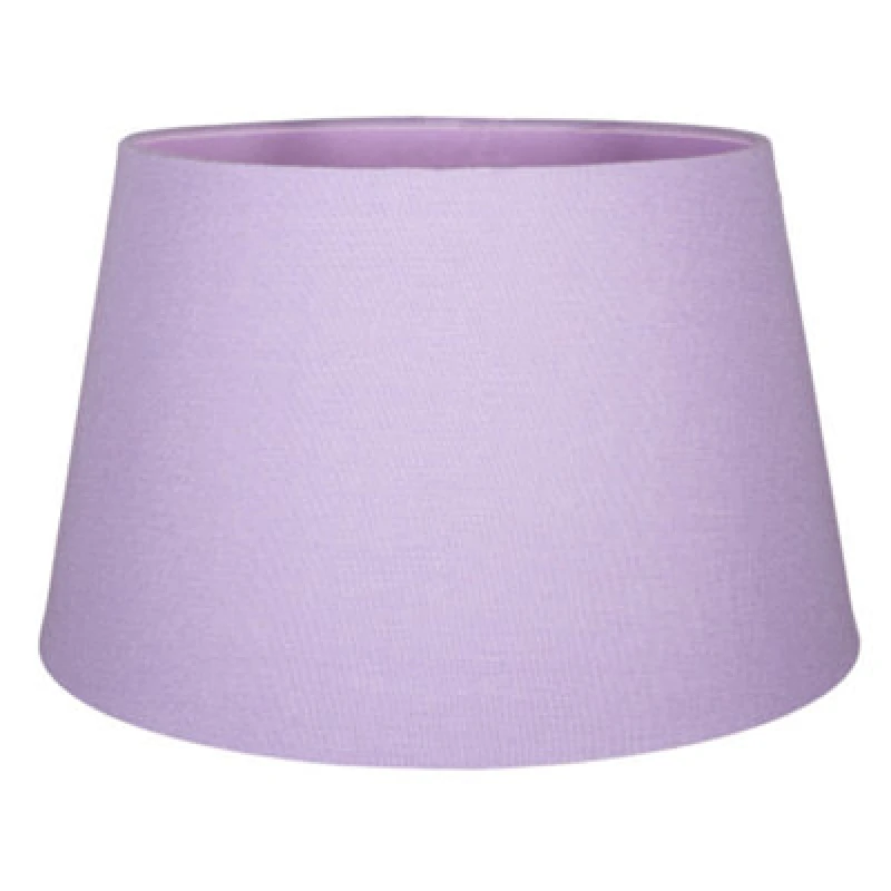 Image of Happy Homewares Traditional 30Cm Soft Lilac Linen Fabric Drum Table/pendant Shade 60W Maximum
