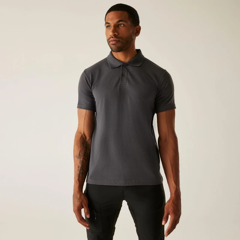 Image of Regatta Mens Pro 50/50 Pique Polo Solid Grey male M