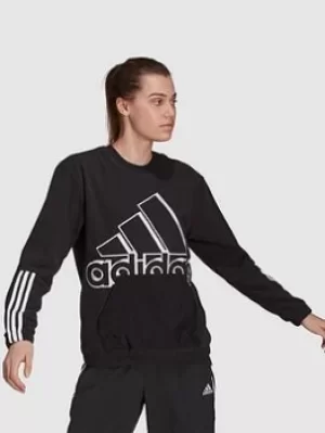 Image of adidas Brand Love Sweat, Black, Size 2XL, Women