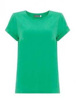 Image of Mint Velvet Mint Velvet Green Cotton Star T-Shirt