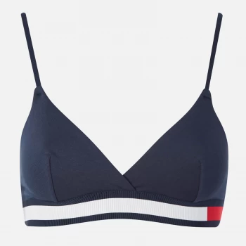 Image of Tommy Hilfiger Womens Triangle Bra - Navy Blazer - S