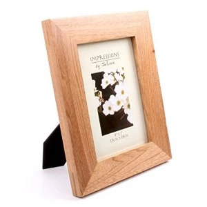 Image of 5" x 7" - Wooden Photo Frame - Flat Edge Oak Finish