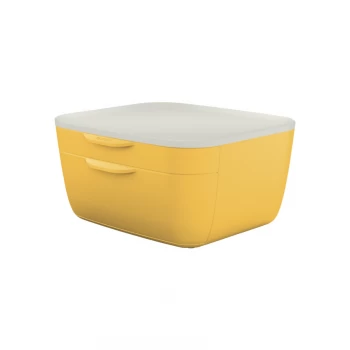 Image of Cosy Drawer Cabinet 2 Drawers (1 Small and 1 Large) , Warm Yellow