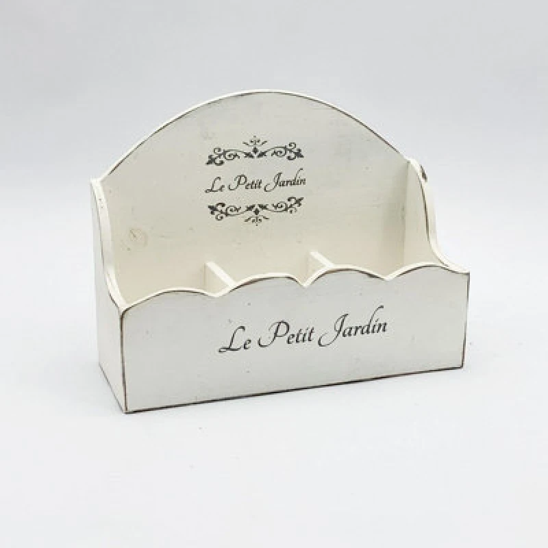 Image of Minster Shabby Frilly Box - Wood - L8 X W35 X H35cm - White