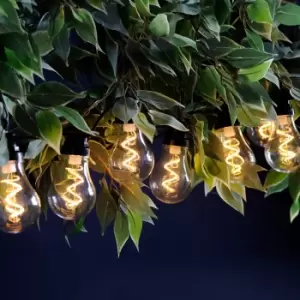 Image of Festive LED Spiral Filament Connectable Outdoor Festoon Light Warm White