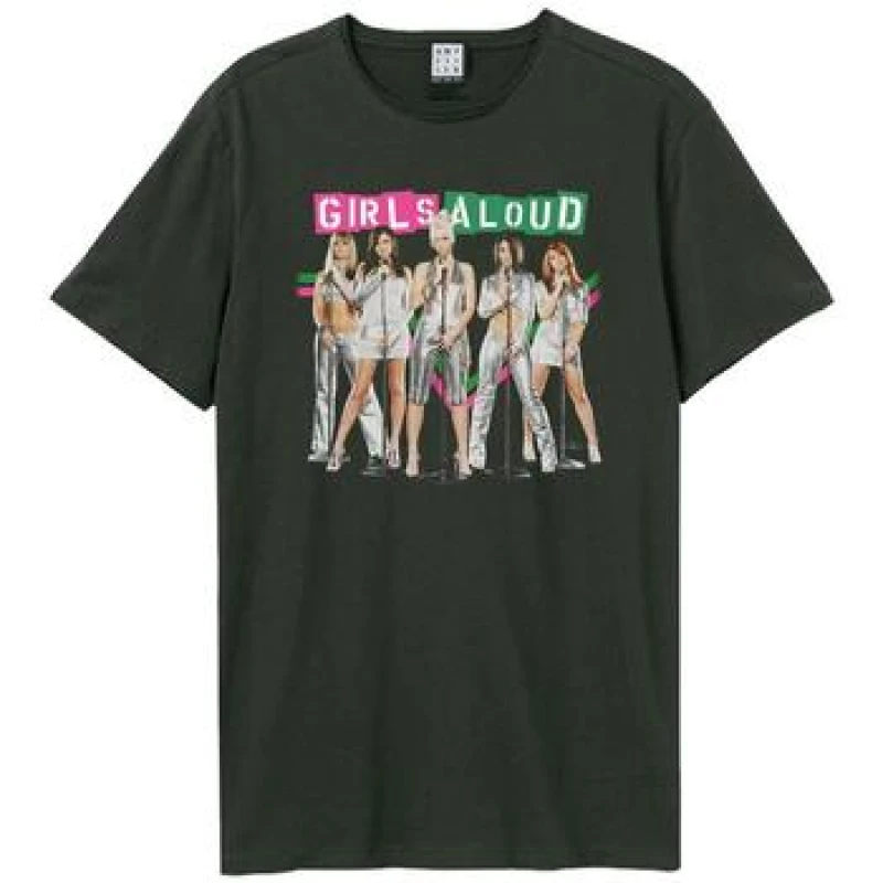 Image of Amplified Amplified Men Split Colour Aloud T-Shirt in Charcoal Size: X-Small Charcoal XS Male 5063527721983