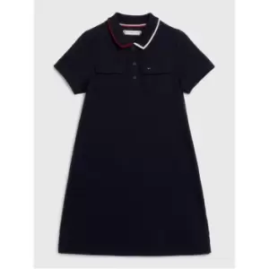 Image of Tommy Hilfiger Global Stripe Polo Dress S/S - Blue