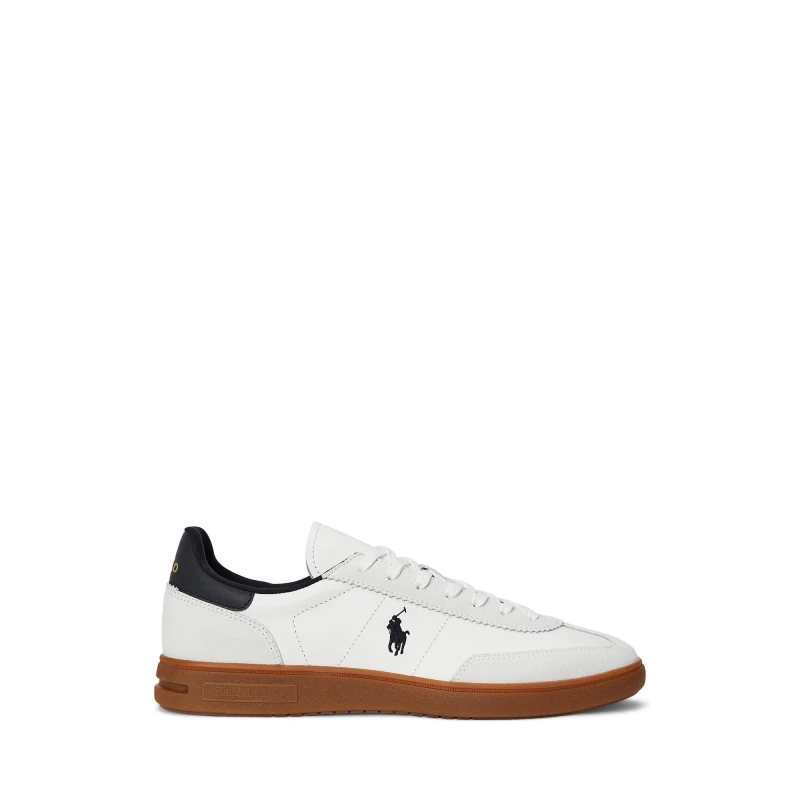 Image of Polo Ralph Lauren Mens Bedford Low-Top Trainers White/Black male 9 (43)