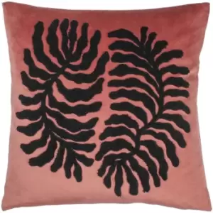 Image of Maldive Tufted Palm Leaves Cushion Cover, Rustic Brown, 45 x 45cm - Furn