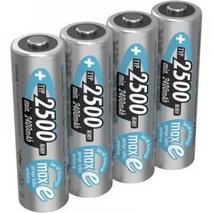 Image of Ansmann maxE HR06 AA battery (rechargeable) NiMH 2500 mAh 1.2 V 4 pc(s)