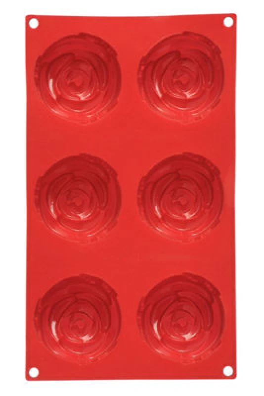 Image of Premier Housewares 6 Rose Red Cake Mould Red