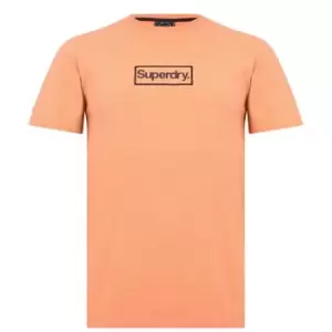 Image of Superdry Block Logo T Shirt - Orange