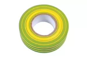 Image of Connect 36891 Green & Yellow PVC Insulation Tape 19mm x 20m - Pack 1