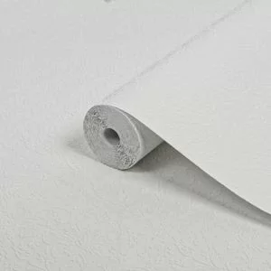 Image of Laura Ashley Annecy White Damask Smooth Wallpaper