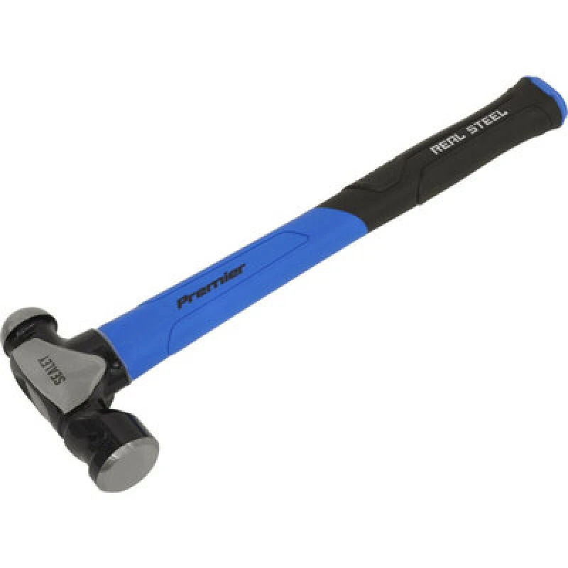 Image of Loops 32oz Ball Pein Hammer - Fibreglass Shaft - Drop Forged Steel - Rubber Grip Metallics