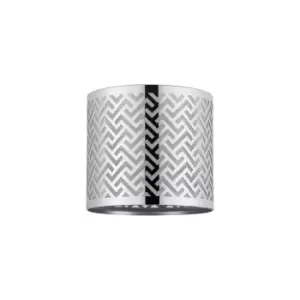 Image of Eglo Glittery Silver Drum Shade