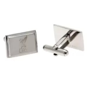 Image of Liverpool FC Stainless Steel Rectangular Cufflinks (One Size) (Silver)