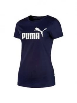 Image of Puma Essential Logo T-Shirt - Navy