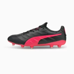Image of PUMA King Platinum 21 FG/AG Mens Football Boots, Black/Sunblaze Size 7 Shoes