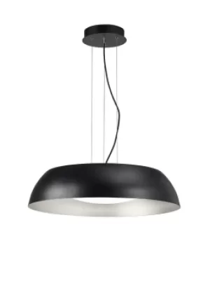 Image of Argenta Ceiling Pendant Large 30W LED 3000K, 3000lm, Matt Black, Silver, White Acrylic