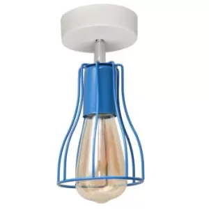 Image of Tube Semi Flush Light White Blue 10cm
