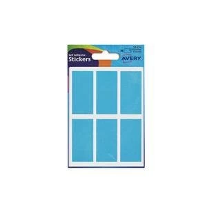 Image of Original Avery 32 224 Blue Coloured Labels in Packets 10 Packs of 36 Labels