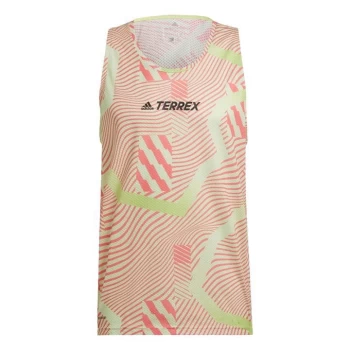 Image of adidas Terrex Agravic Tank Top Mens - Almost Lime / Acid Red