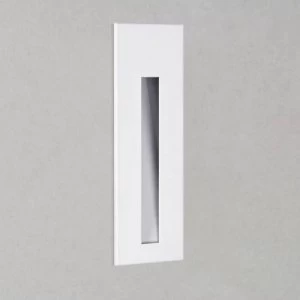 Image of LED 1 Light Outdoor Recessed Marker Wall Light Matt White