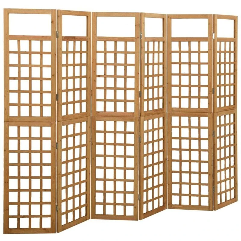 Image of VIDAXL 6-Panel Room Divider/Trellis Solid Fir Wood 242.5x180cm Vidaxl 8720286452646