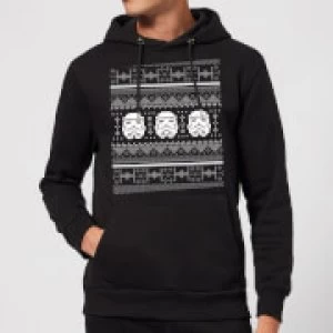 Image of Star Wars Stormtrooper Knit Christmas Hoodie - Black