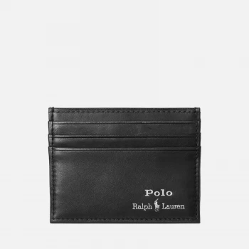 Image of Polo Ralph Lauren Mens Smooth Leather Card Case - Black