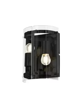 Image of Wall Light, 2 Light E27, Matt Black