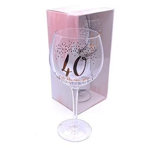 Image of Luxe Birthday Gin Glass with Rose Gold Foil - 40