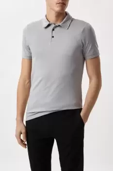 Image of Short Sleeve Muscle Popper Polo Shirt