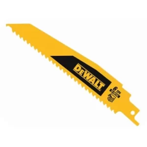 Image of DEWALT Bi-Metal Wood Demolition Reciprocating Blade 152mm x 6 TPI (Pack 5)