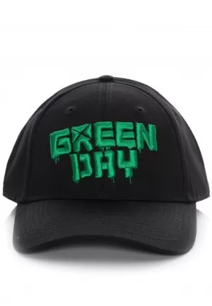 Image of Green Day - Dripping Logo Unisex Baseball Cap - Black