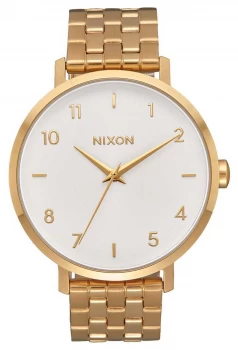 Image of Nixon Arrow All Gold / White Gold IP Steel Bracelet Watch