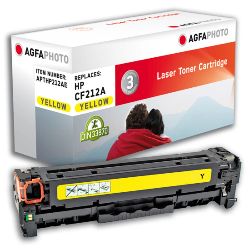 Image of AgfaPhoto APTHP212AE toner cartridge Yellow