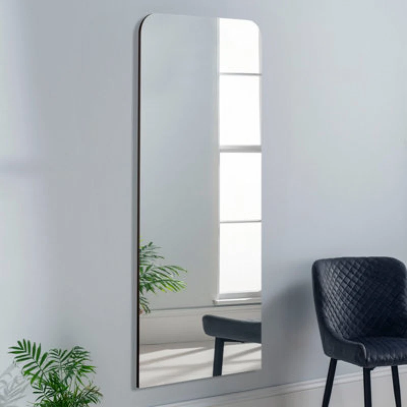 Image of Yearn Mirrors Yearn Mirrors Radius Large Mirror in Black One Size Unisex 0716053067852