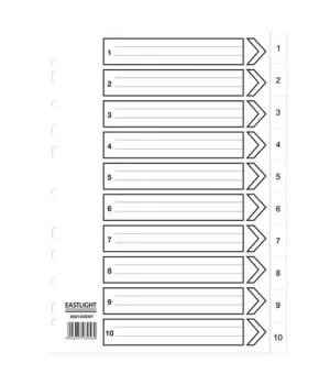 Image of Index 1-10 A4 120 Micron Polypropylene White