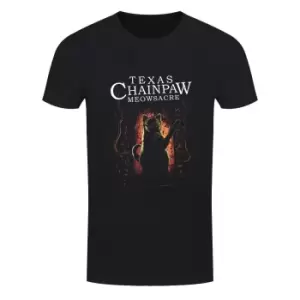 Image of Grindstore Mens Texas Chainpaw Meowsacre T-Shirt (S) (Black)
