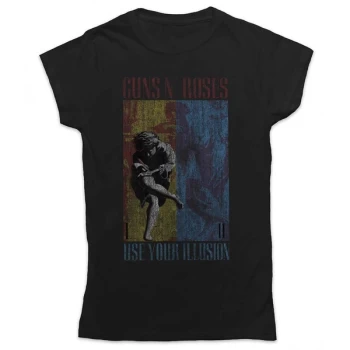 Image of Guns N' Roses - Use Your Illusion Womens Medium T-Shirt - Black