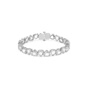 Image of Millenia Trilliant Cut White Rhodium Plated Bracelet 5622451
