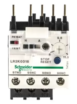 Image of Schneider Electric Thermal Overload Relay - 1NO + 1NC, 8 11.5 A F.L.C, 11.5 A Contact Rating, 100 W, 250 V dc,
