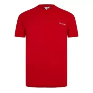 Image of Calvin Klein Core Logo T Shirt Mens - Red