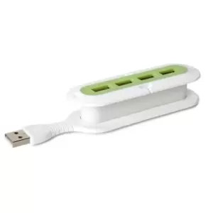 Image of Quirky Contort Flexible USB Hub - Green/White